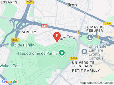 parking Parc de Parilly Bron
